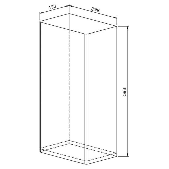 Waste Bin 34 litre Stainless Steel Prestige CAD Drawing - PP152/DP5106