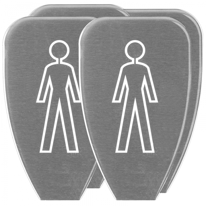 Tower Male Door Sign Stainless Steel - 90101CB