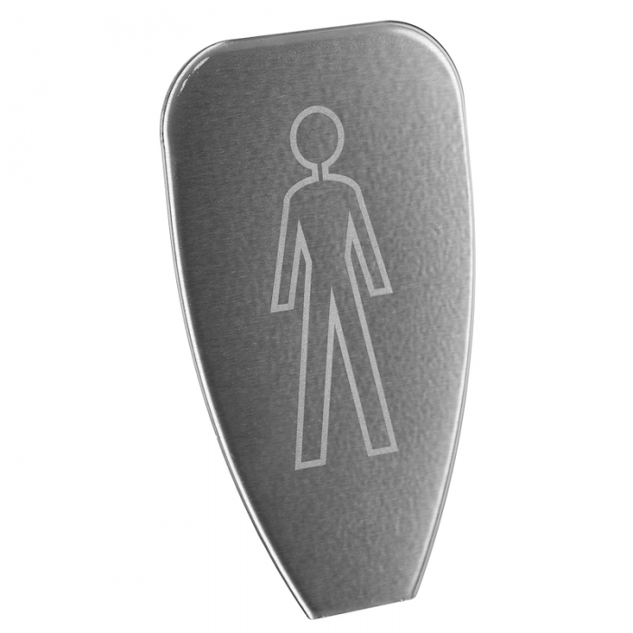 Tower Male Door Sign Stainless Steel - 90101CB - Side