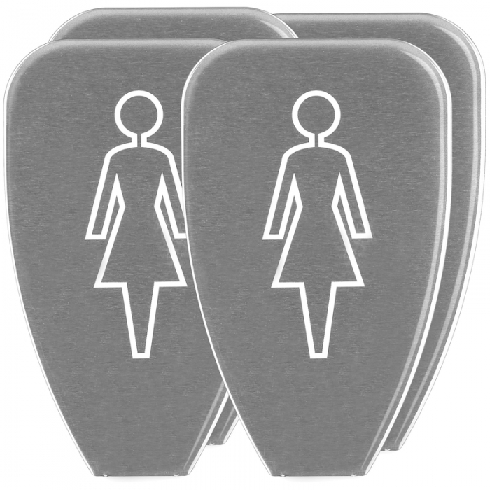 Tower Ladies Door Sign Stainless Steel - 90103CB