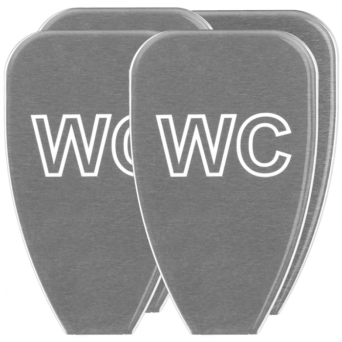 Tower WC Door Sign Stainless Steel - 90105CB