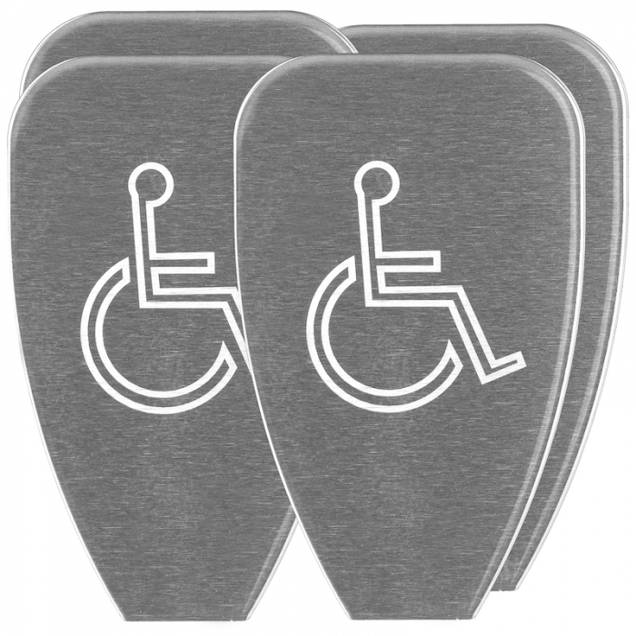 Tower Disabled Door Sign Stainless Steel - 90107CB