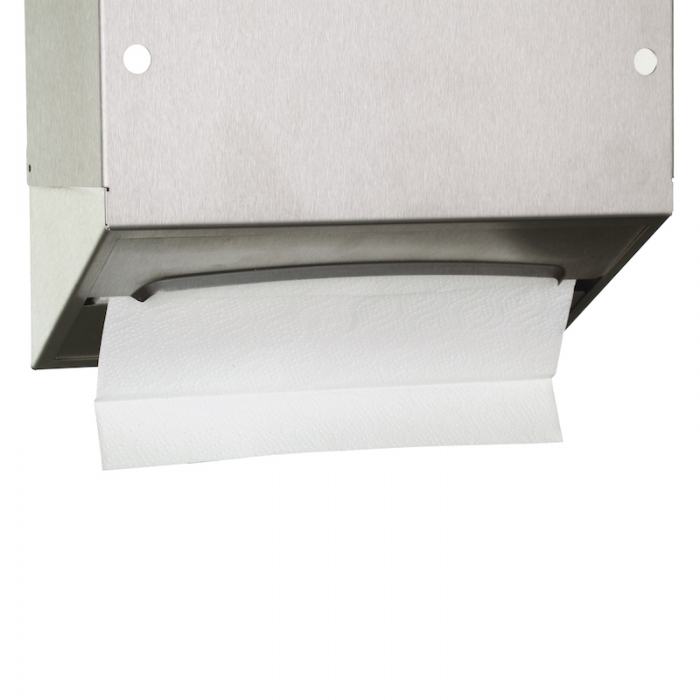 Prestige Behind Mirror 800 Paper Towel Dispenser - Dispensing
