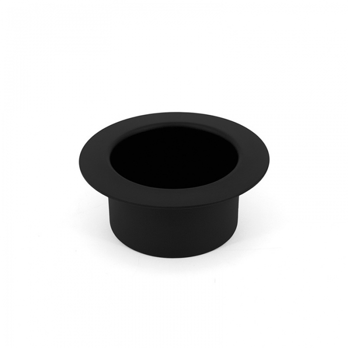Prestige Sugatsune Circular Waste Chute 82mm - Smooth Matt Black full view image - AN-DH005-HLSMB