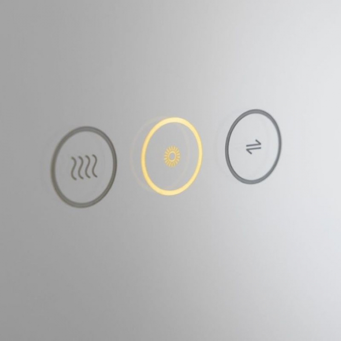 Abode Mayar 450mm x 900mm Rectangular LED Mirror - Brushed Brass - Sensor Button