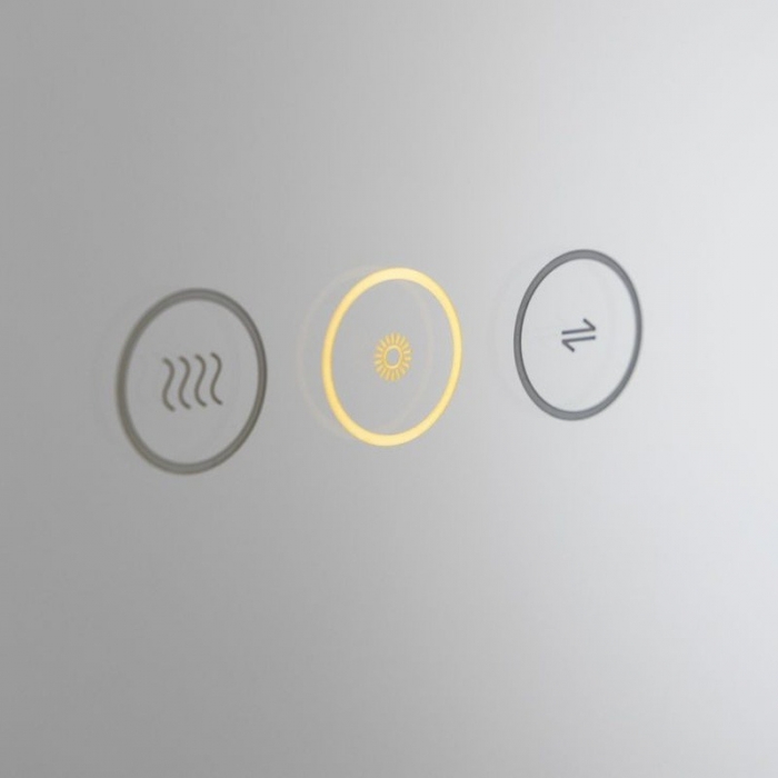 Abode Mayar 600mm Round LED Mirror - Brushed Brass - Sensor Button