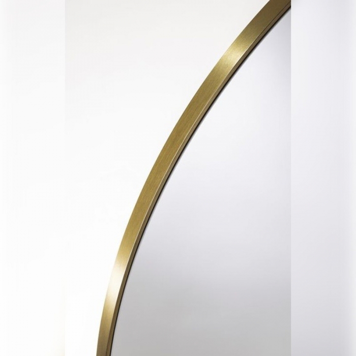 Abode Mayar 600mm Round LED Mirror - Brushed Brass - Frame