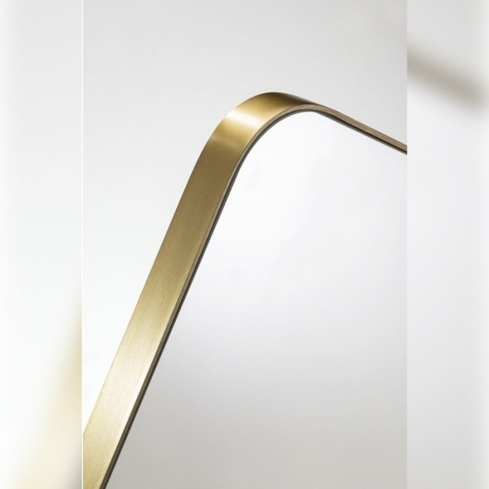 Abode Mayar 450mm x 900mm Rectangular LED Mirror - Brushed Brass - Trim
