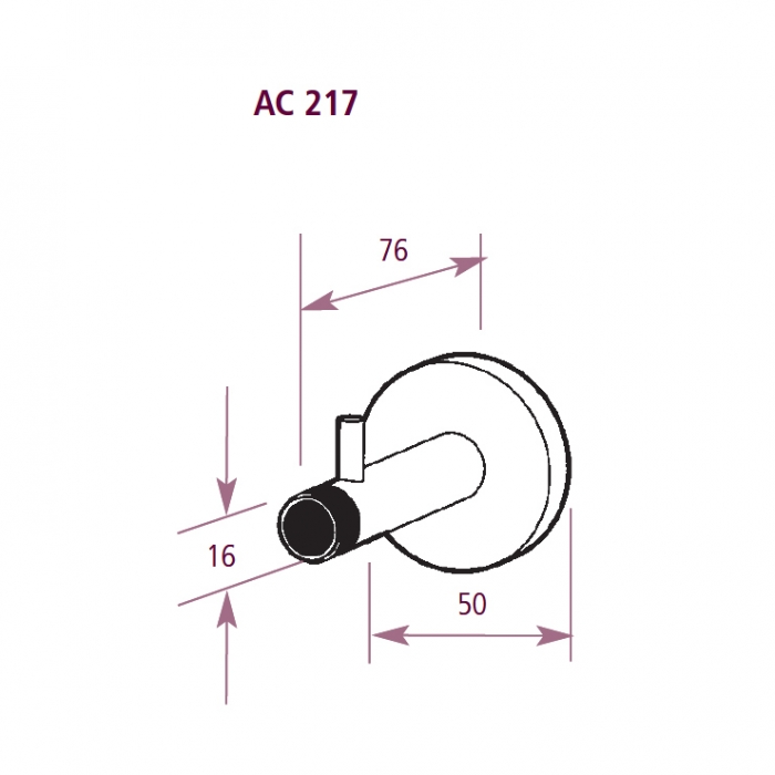 Door Stop and Door Hook Chrome Nickel CAD