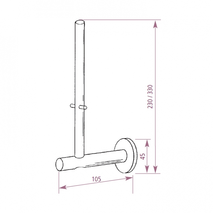 Prestige Chrome Stainless Steel Toilet Roll Dispenser