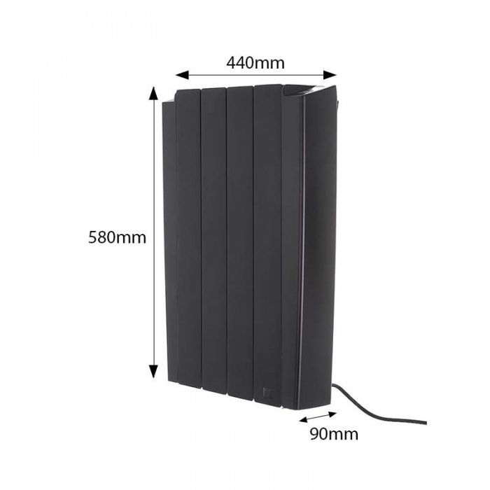 De'Longhi Alu Oil Filled Aluminium Electric Radiator 700W Anthracite cad