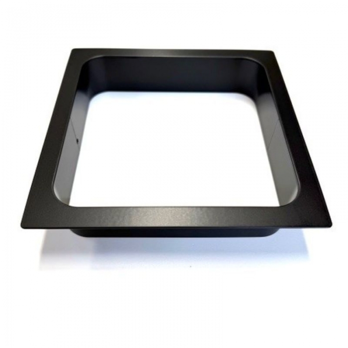 Prestige Sugatsune Square Waste Chute Smooth Matt Black - 170mm full view - AN-KH015-HLSMB