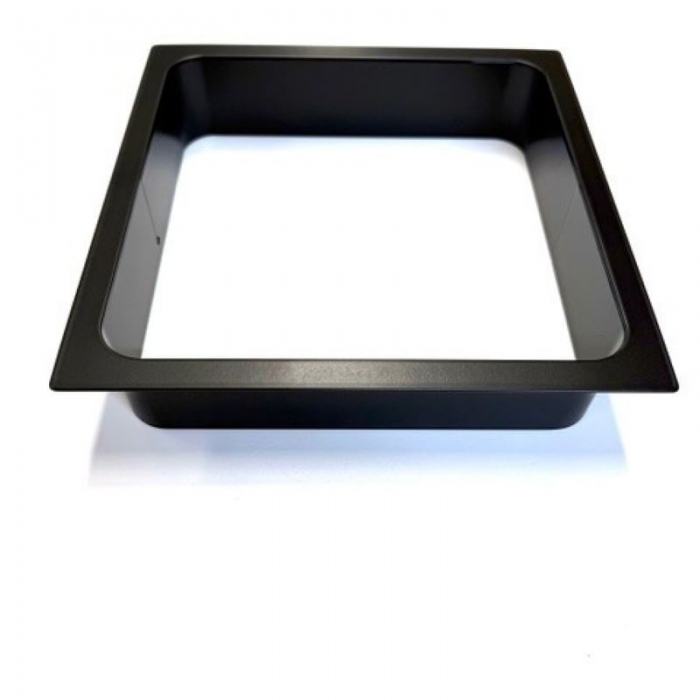 Prestige 220mm Square Waste Chute Smooth Matt Black inner view - AN-KH020-HLSMB