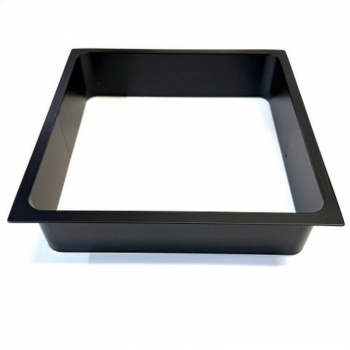 Prestige Sugatsune Smooth Matt Black Square Waste Chute - 300mm full view image - AN-KH028-HLSMB