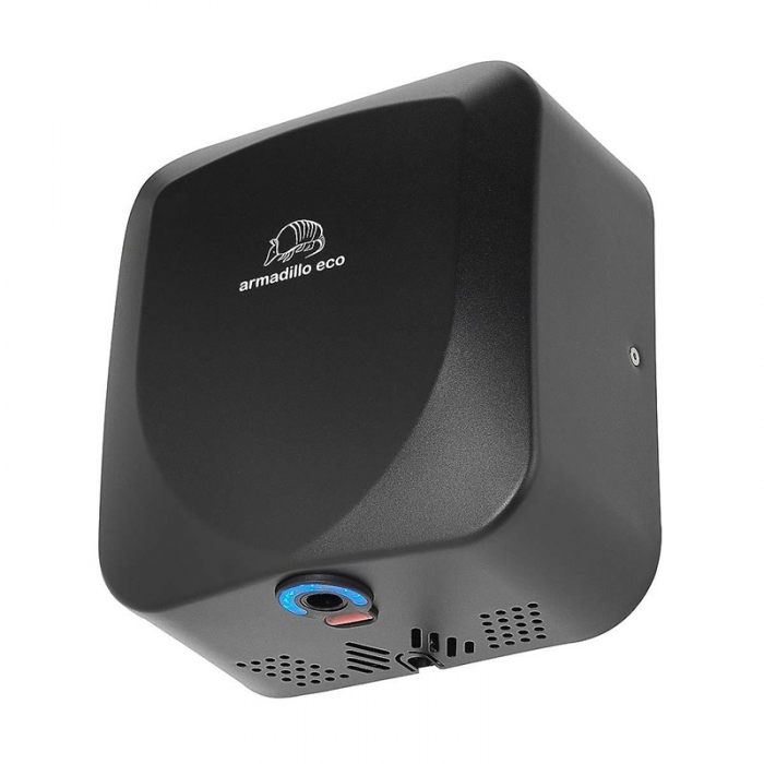 Armadillo Black Stainless Steel 1250W ECO Hand Dryer under the unit image - 1252