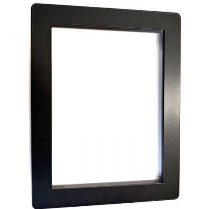 Prestige Sugatsune Rectangle Refuse Cover 384mm Smooth Matt Black flat view - AZ-ND310-HLSMB