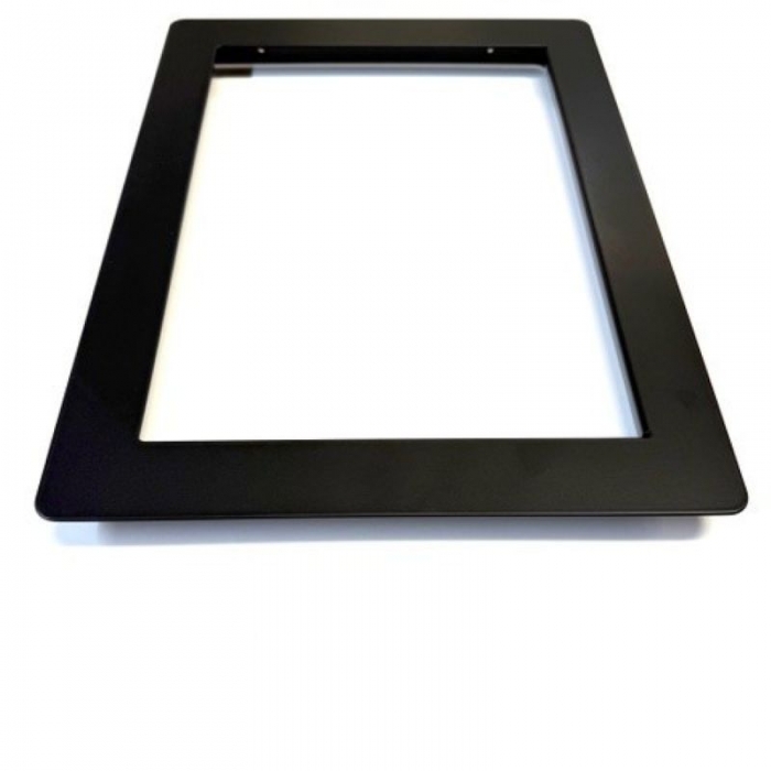 Prestige Sugatsune Rectangle Refuse Cover 384mm Smooth Matt Black flat vertical view - AZ-ND310-HLSMB