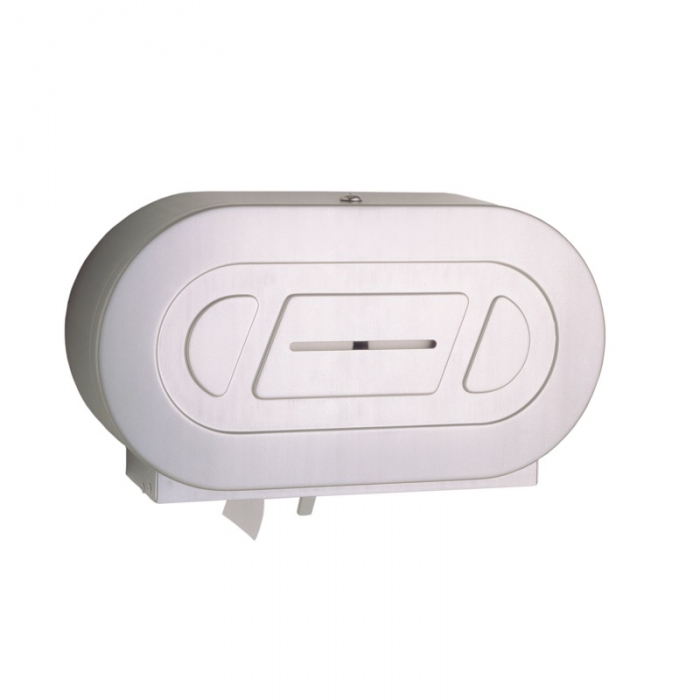 Surface-Mounted Twin Jumbo Roll Toilet Tissue Dispenser