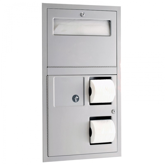 Recessed Universal Toilet Compartment Combination Unit