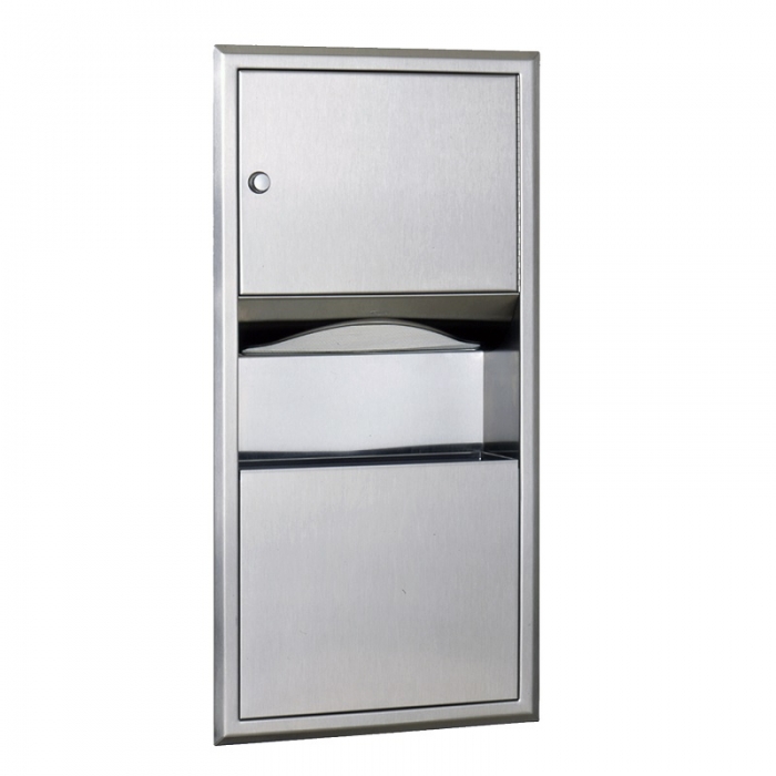 Recessed Paper Towel Dispenser and Waste Bin Unit