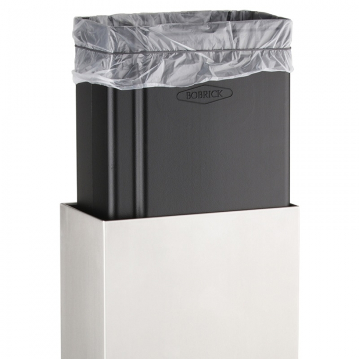 Bobrick Fino Surface-Mounted Waste Receptacle Satin Finish Insert