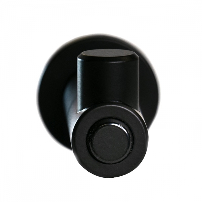 Bobrick Fino Surface Mounted Coat Hook with Bumper- Matt Black close up image - B9541.MBLK