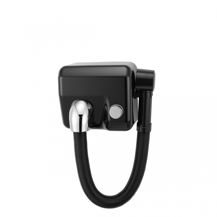 Prestige Matt Black 1200W Leisure Centre Push Button Hair Dryer Front off centre image - HRH44CW