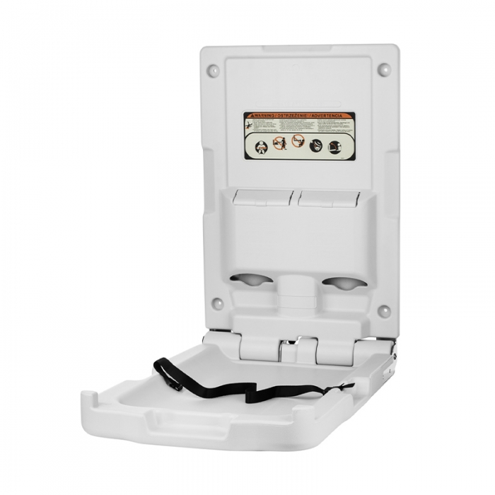 Safe Hands Baby Changing Table Wall Mounted Vertical side image - BABH88