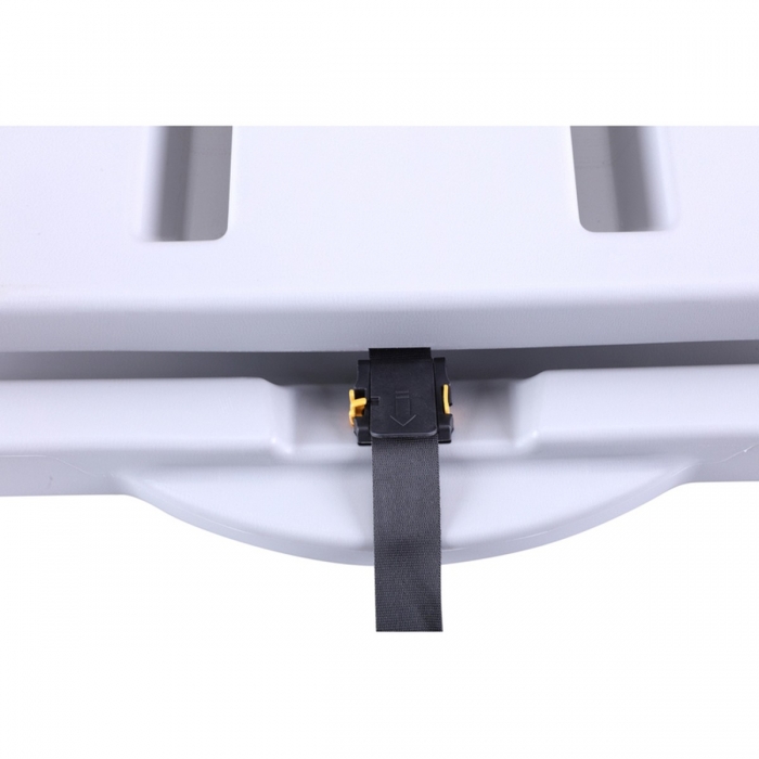 Safe Hands Commercial Horizontal Wall Mounted Baby Changing Unit - White strap image - BABH77