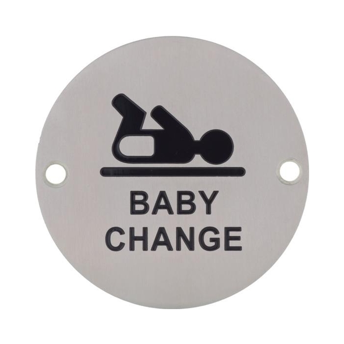 Dolphin Stainless Steel Signage Baby Changing 