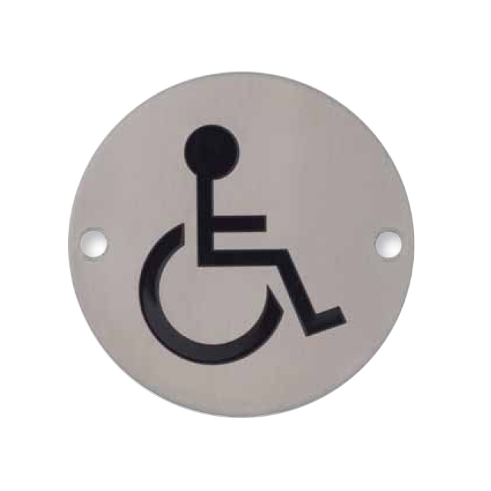 Dolphin Stainless Steel Signage Disabled 