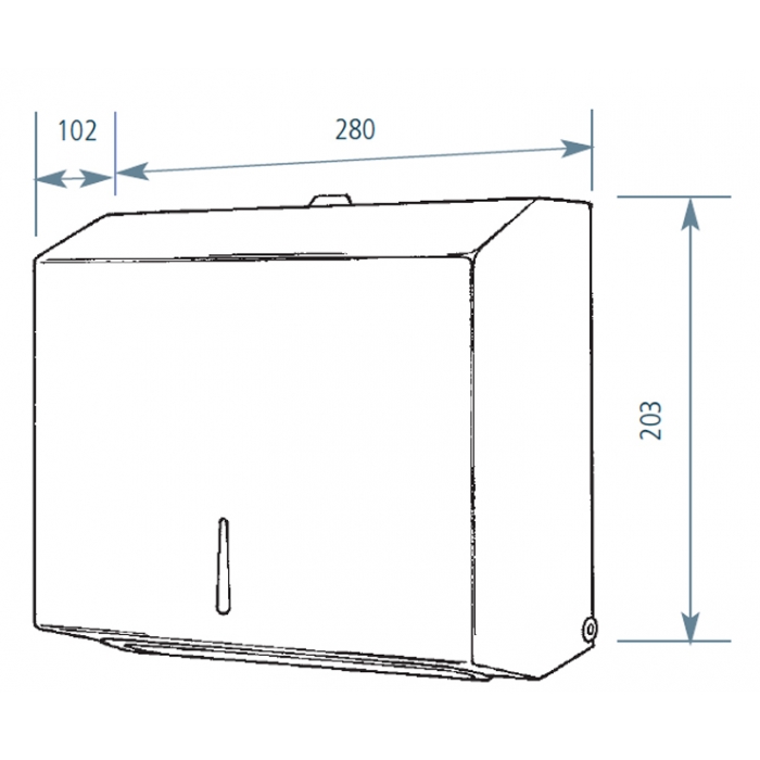 BC918 Mini Paper Towel Dispenser Drawing