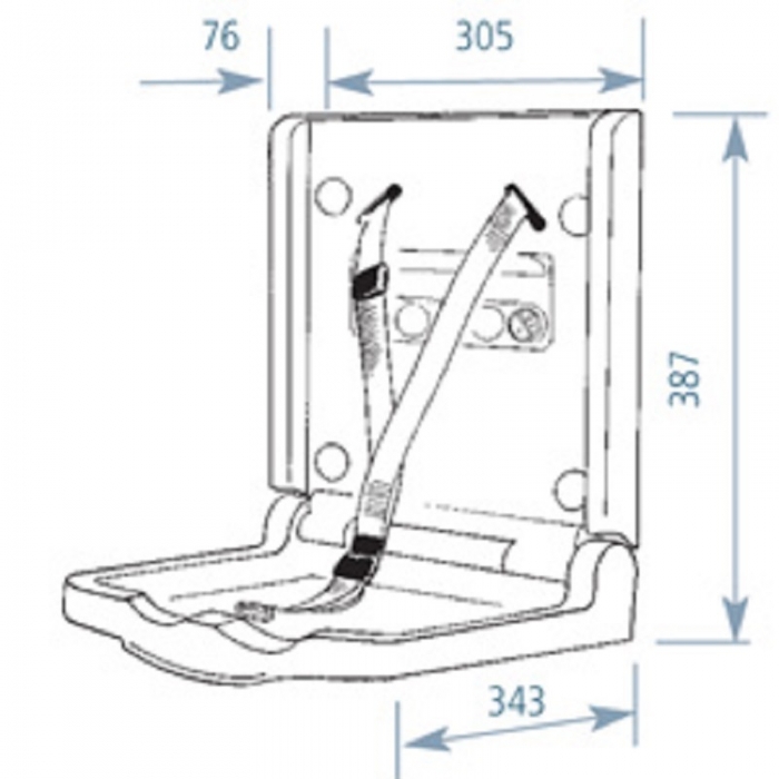 Dolphin Wall Mounted Child Safety Seat 