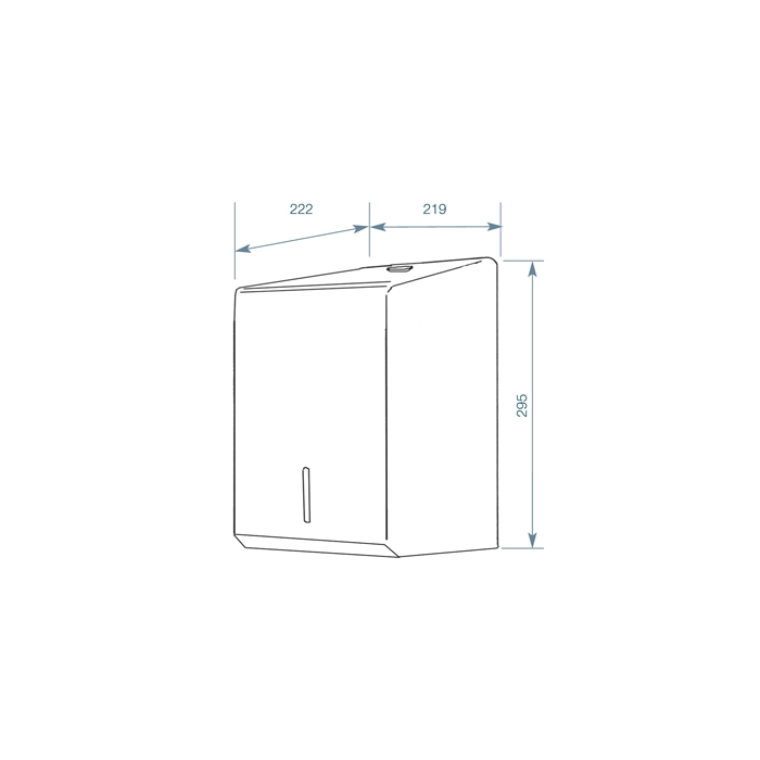 Dolphin Centre feed Paper Dispenser - BC8313 Drawing