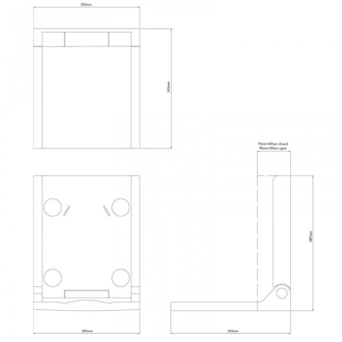 Dolphin Wall Mounted Child Safety Seat Cad drawing - BC100BQS