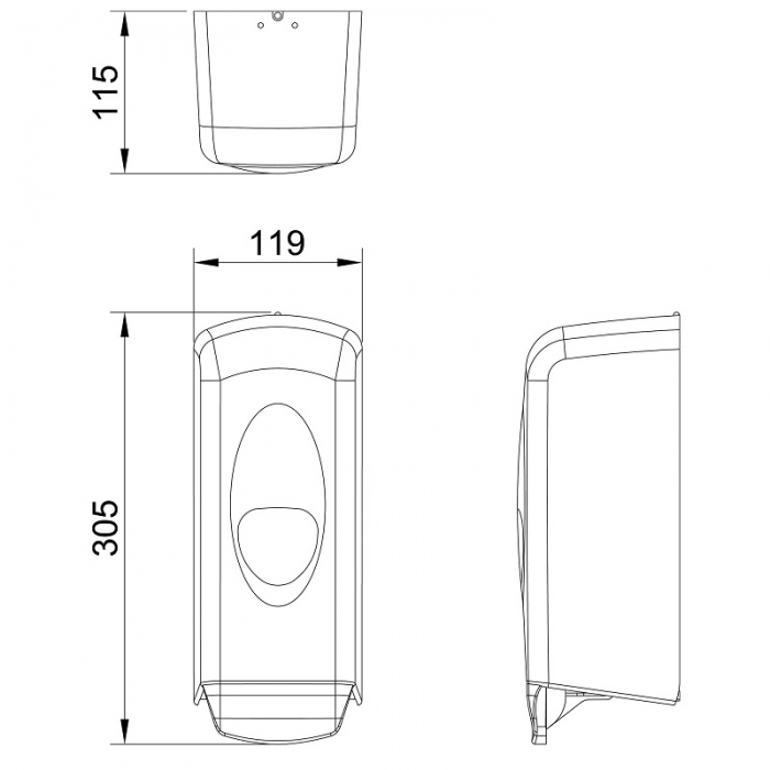 BC234FLX Soap cartridge Drawing