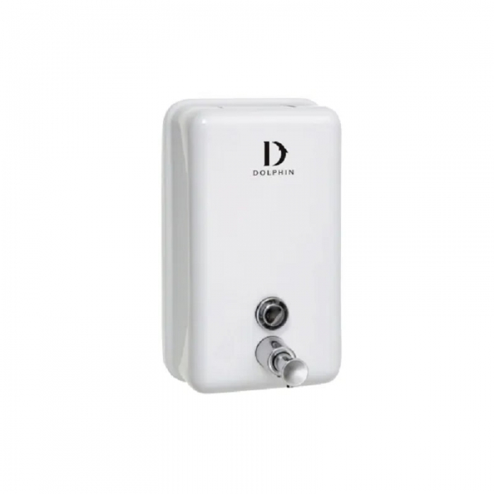 Dolphin Vartical Soap Dispenser White Metal 1200ml 