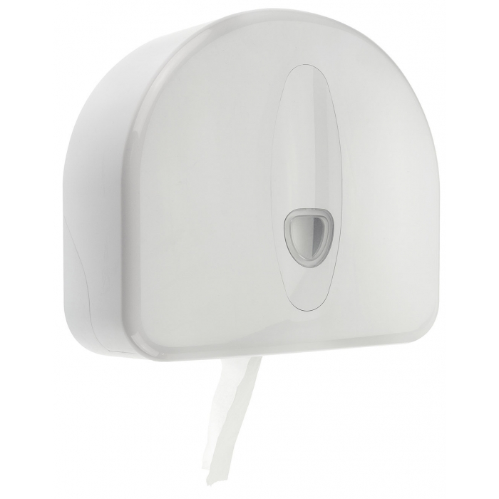 Prestige Plastic Stub Roll Dispenser White Front