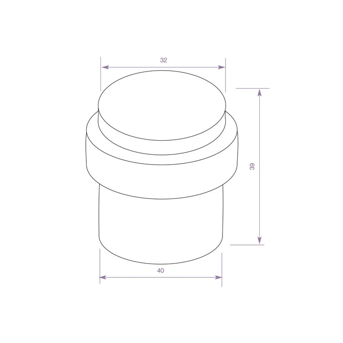 Floor Mounted Door Stop CAD