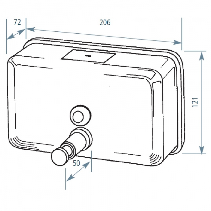 Dolphin  Horizontal Soap Dispenser 1200ml CAD Drawing