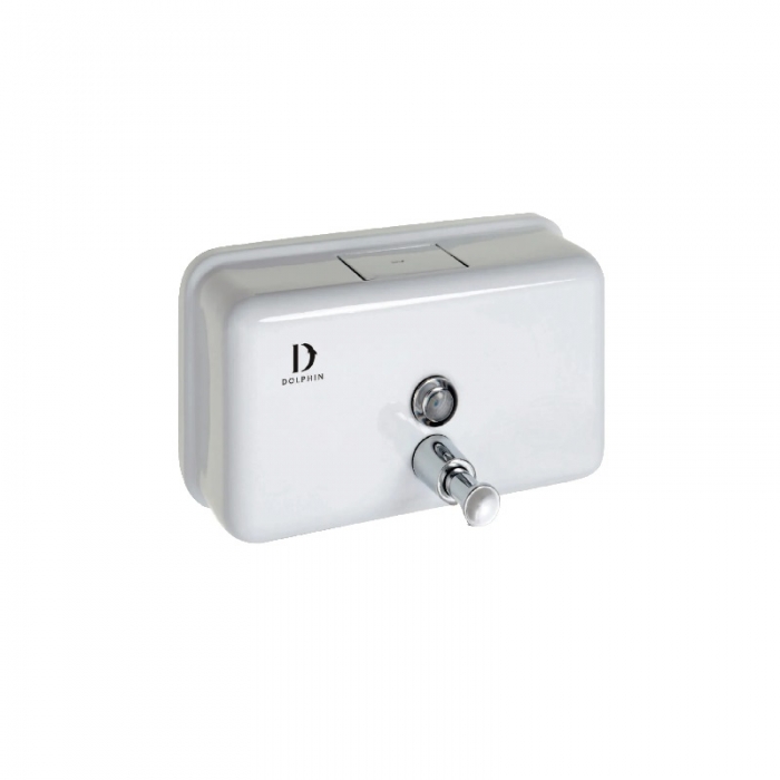 Dolphin Stainless Steel Horizontal Soap Dispenser 1200ml White