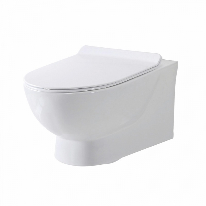 Scudo Belini Rimless Wall Hung Pan and Soft Close Seat Plain Image