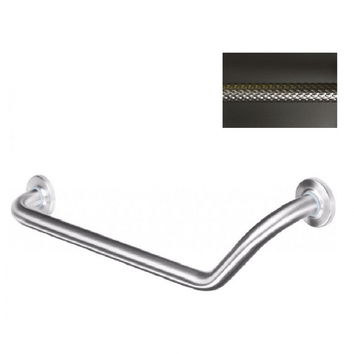 Dolphin Prestige Angled Grab Rail 700mm Left Textured