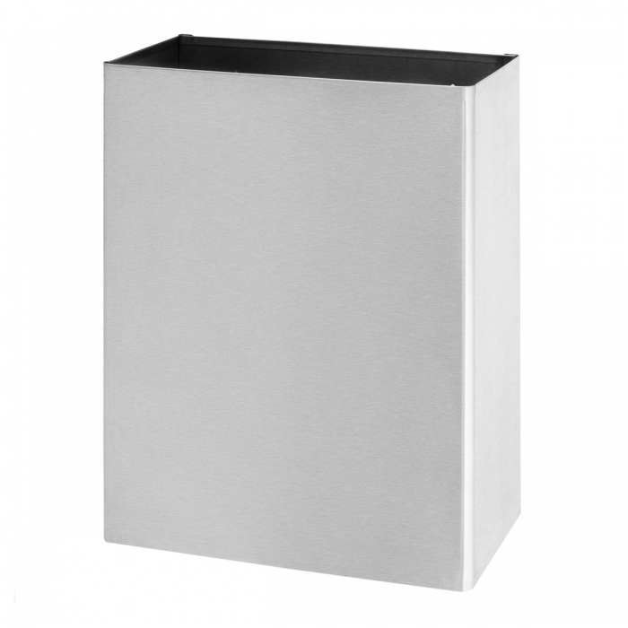 Brushed Stainless Steel 24L Wall Mounted Bin - Front