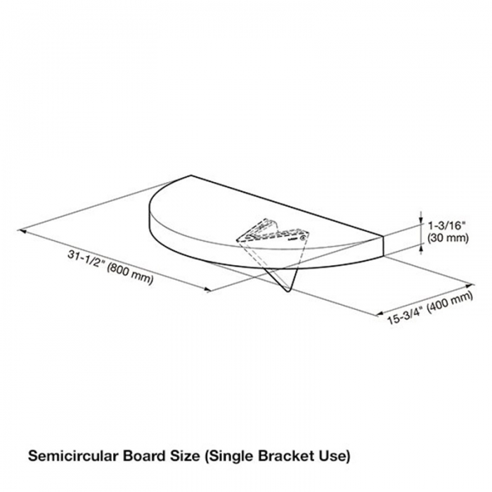 BK-TR200-BL BOARD SIZE