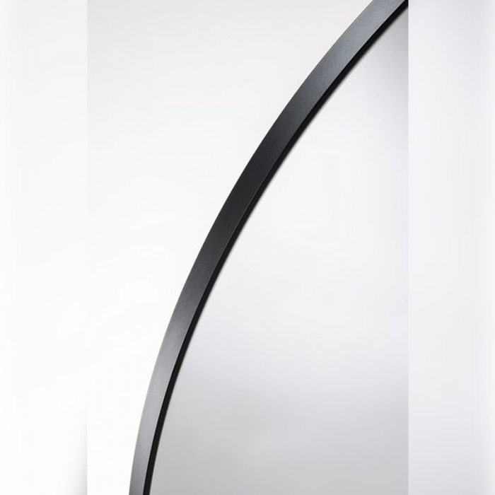 Abode Mayar 600mm Round LED Mirror - Matt Black - Frame