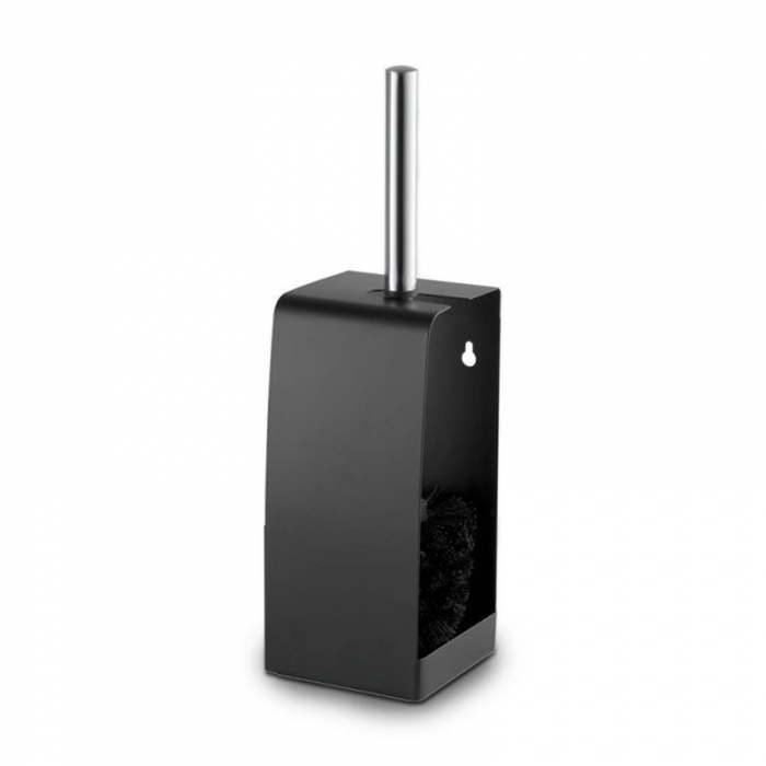 Prestige Ecoline Toilet Brush Set and Holder - Matt Black image on a white background - E-TBH/MBK