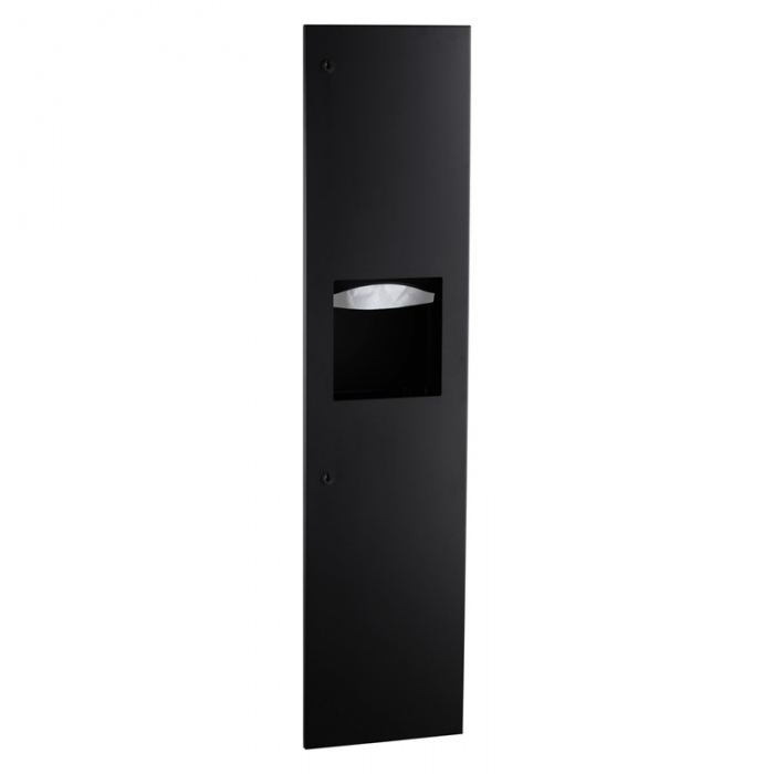 Bobrick Recessed Waste Receptacle and Paper Towel Combination Unit - Matt Black - B3803.MBLK