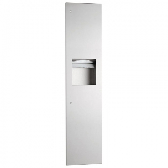 Bobrick Trimline Recessed Paper Towel Dispenser and 14.4 Ltr Waste Bin image - B38034