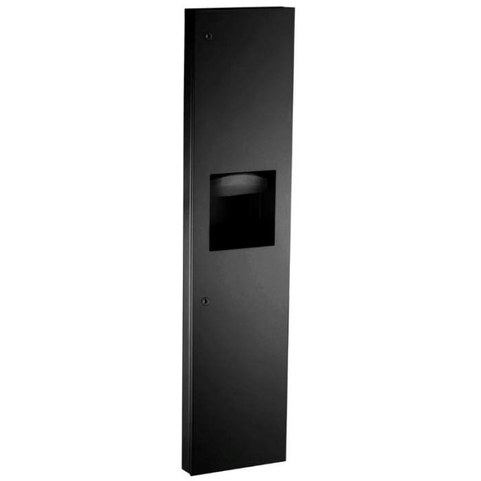 Bobrick Recessed Paper Towel Dispenser and Waste Receptacle - Matt Black
